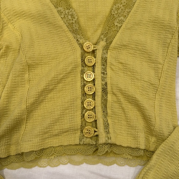 Free people cropped button up sweater - Picture 3 of 6